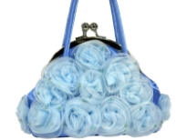 Rose floral metal frame evening bag for any evening occasion. This evening bag has double handles. It has kiss lock closure and is made of satin fabric.
