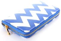 Zig-Zag print all round zipper ladies wallet