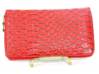 Crocodile Embossed PVC all round zipper wallet