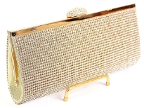 Glittering Rhinestones Evening clutch bag. Comes with metal chain.