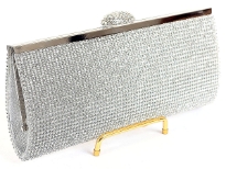 Glittering Rhinestones Evening clutch bag. Comes with metal chain.