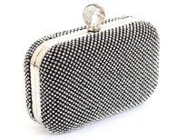 Glittering Rhinestones Evening clutch bag. Comes with metal chain.