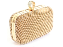 Glittering Rhinestones Evening clutch bag. Comes with metal chain
