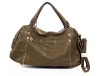 PVC Fashion Handbag. Top zipper closing. Front and Back zipper pocket. Center divider and shoulder strap.