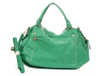 PVC Fashion Handbag.Top zipper closing. Front and Back zipper pockets. Center divider and shoulder strap.