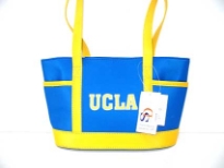 UCLA Nylon Collegiate Licensed Tote Bag has a Magnetic for opening. Made from fabric with double handle. 