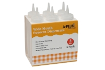 Squeeze Bottle 8 Oz. with single nozzle - white color - NSF