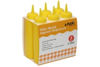 Squeeze Bottle 8 Oz. Single nozzle Yellow color