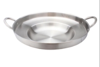 Stainless Steel Concave Comal 23 x 6 inches -2.75 inches deep- thickness 1.3 mm