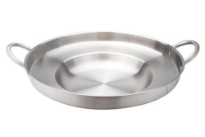 Stainless Steel Concave Comal 23 x 7 inches -  4 inches deep -  thickness 1.3 mm