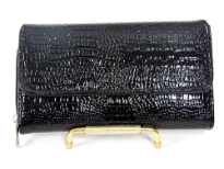 This is a perfect wallet for women. Zip around checkbook wallet with 2 sections. 1st section (snap lock) has 10 credit card slots, 1 ID slot and 1 checkbook slot. 2nd section (zippered) has 2 compartments separated by a zippered slot (for coins/change). 