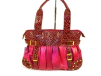 PVC Fashion Handbag. Top zipper closing.