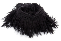 This fringed style is sure to be a favorite. This 100% acrylic fringe scarf has a lightweight knit design that you can drape and wear in numerous ways. Long fringes on the edges makes it more funky. Imported.
