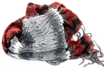 This vibrant knit scarf in 100% acrylic in red & brown combination can light up any mood in harsh winter season. This trendy cold weather accessory has a soft sweater knit design with a bit of stretch for lots of tying methods. Imported.