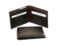 Carry your money in style. This is a double bill genuine leather bifold men wallet. As this is genuine leather, please be aware that there will be some small creases and nicks in the leather but the wallet are all brand new. 