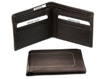 Carry your money in style. This is a double bill genuine leather bifold men wallet. As this is genuine leather, please be aware that there will be some small creases and nicks in the leather but the wallet are all brand new.