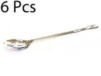 18-Inch Basting Spoon with Stainless Steel Handle, is a necessary item for any kitchen. Due to its 18-8 stainless steel construction the handle is extremely durable. This basting spoon has a holed end for hanging.