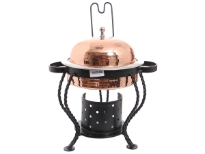 Stainless Steel Chafing Dish with Hammered Copper Plated Water Pot & Cover.