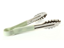 Stainless steel 9 inches utility tong with PVC Handle (White). Made in India
Thickness: 0.9 mm
Weight: 115 gms
