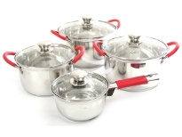 Stainless Steel cookware set with Capsulated Bottom & Glass Lid