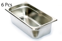 Stainless Steel 1/3 x 4" x 25 Gauge Food Pan
NSF