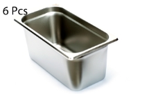 Stainless Steel 1/3 x 6" x 25 Gauge Food Pan
NSF.