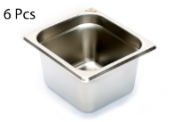 Stainless Steel 1/6 x 4" x 25 Gauge Food Pan
NSF.