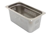 Stainless Steel 1/3 size Food Pan 6 inches deep Perforated. NSF
