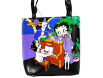 Betty Boop Bucket Bag made with PU(Polyurethane). With zipper and double handle. 