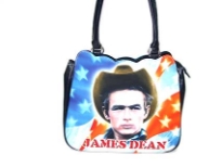 James Dean Bag. double handle, Top zipper closing.