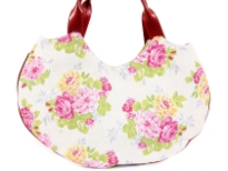 Flower Print Fabric Handbag<br> Made in USA
