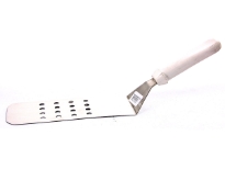 Stainless Steel Flexible Turner - Perforated Turner with Plastic Handle.