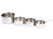 Elevate your baking and cooking with this professional-grade 4-piece measuring cup set. Constructed from high-quality stainless steel, these cups are built to withstand the rigors of a busy kitchen while maintaining a sleek, polished look. Each cup is designed with a matching steel handle for a seamless, durable grip. Whether you are a home enthusiast or a culinary pro, this set offers the precision and reliability needed for perfect recipe execution every time.