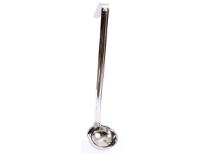 One piece stainless steel 3 Oz. measuring ladle. Made in India.