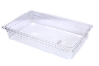 Clear Polycarbonate Full size 4 inches deep Food Pan. NSF