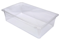 Clear Polycarbonate Full Size Food Pan. NSF