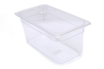 Clear Polycarbonate 1/3 size 6 inches deep food pan. NSF