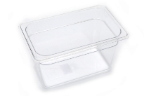 Clear Polycarbonate 1/4 size 6 inches deep food pan. NSF