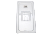 Clear Polycarbonate 1/3 size food pan solid cover. NSF
