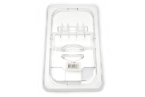 Clear Polycarbonate 1/4 size Food Pan open Cover. NSF