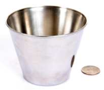 Stainless steel 10 cm round sauce cup. Made in India. - ramekin