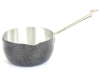 Aluminum Sauce Pan with SS Handle coated outside, Riveted SS Handle for Long Life 