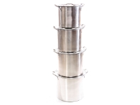 Stainless Steel 4 pieces Stock Pot set