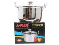 Stainless Steel Stock Pot with Capsulated Bottom & Glass Lid