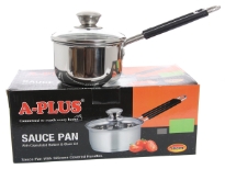 Stainless Steel Sauce Pan with Capsulated Bottom & Glass Lid.