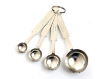 Stainless Steel 4 pcs Measuring Spoon set. Teaspoon, tablespoon used for measuring coffee, baking, cooking, etc.