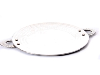 Stainless Steel Tawa Dish - Hammered by Hand. Hand made Riveted Handles for long life. 