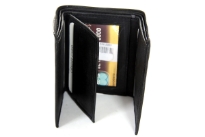 Carry your money in style. This is a genuine leather double bill Tri-fold mens wallet. The leather is durable and soft to the touch. As this is genuine leather, please be aware that there will be some small creases and nicks in the leather but the wallet are all brand new. 