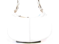 Faux Leather Fashion Handbag. top zipper closing.