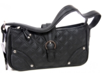 PVC Quilted Fashion Handbag. Top zipper closing.